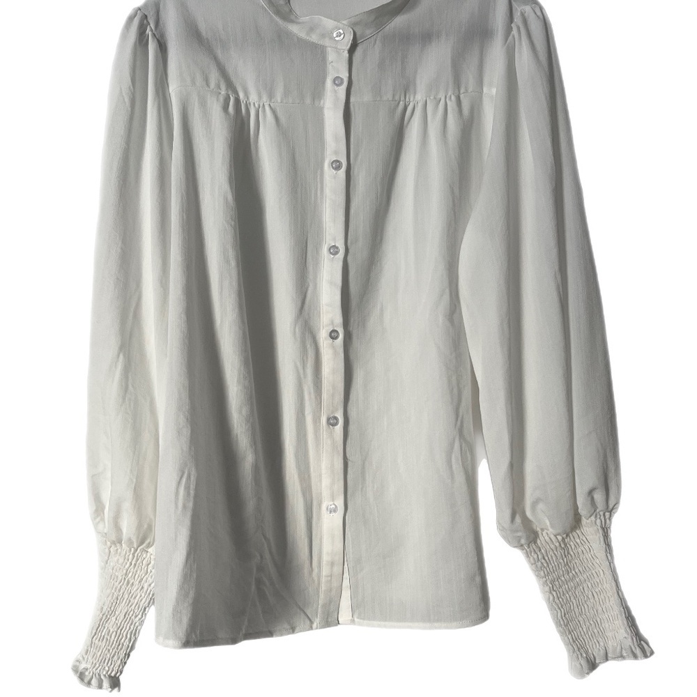 White Minimalist Cottagecore Prairie Painters Poet Top